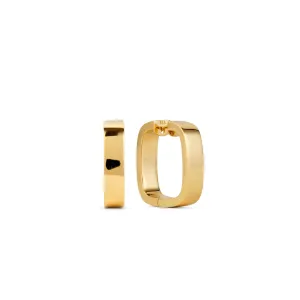 Square Textured Large Hoop