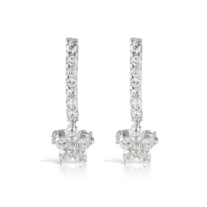 Star Drop Silver Earrings