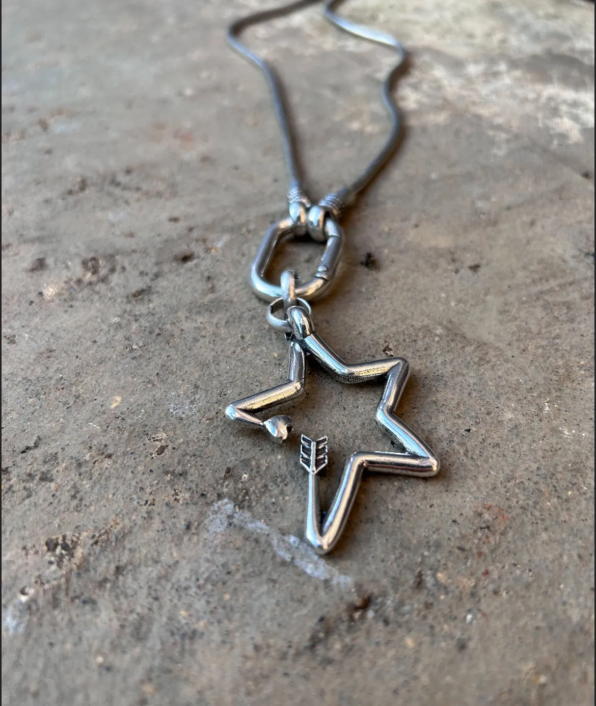 Star Snake Chain Statement Necklace