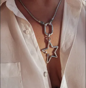 Star Snake Chain Statement Necklace