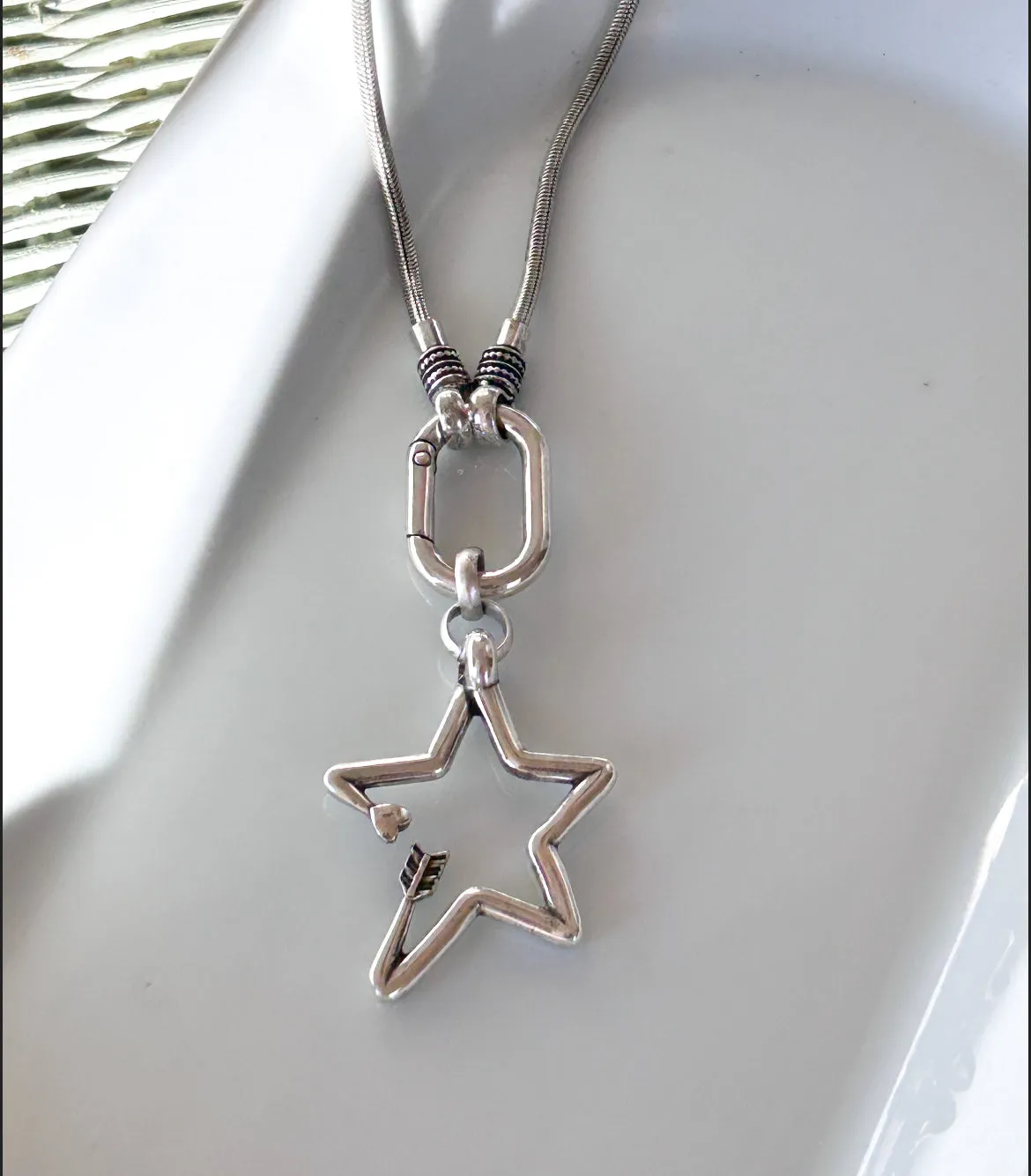 Star Snake Chain Statement Necklace