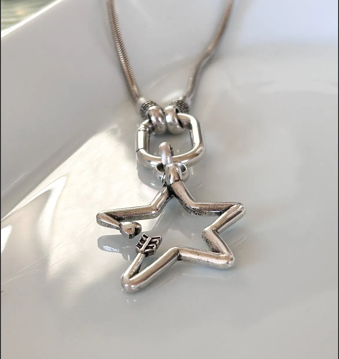 Star Snake Chain Statement Necklace