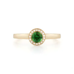 Steller Tsavorite and Diamond Ring