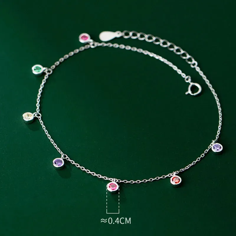Sterling Silver Anklet Fashion Simple Temperament Anklet Birthday Gift For Women Senior Jewelry Accessories