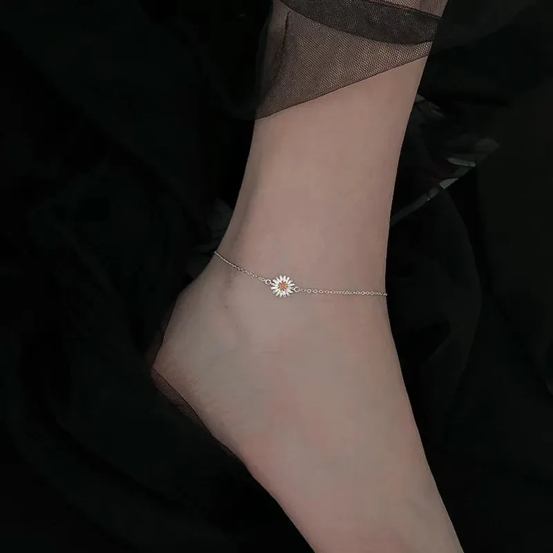 Sterling Silver Anklet Fashion Simple Temperament Anklet Birthday Gift For Women Senior Jewelry Accessories