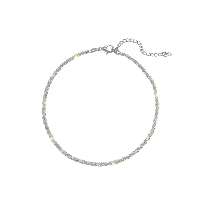 Sterling Silver Anklet Fashion Simple Temperament Anklet Birthday Gift For Women Senior Jewelry Accessories