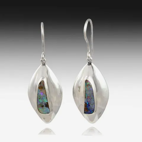 Sterling Silver Boulder Opal earrings
