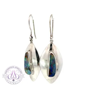 Sterling Silver Boulder Opal earrings