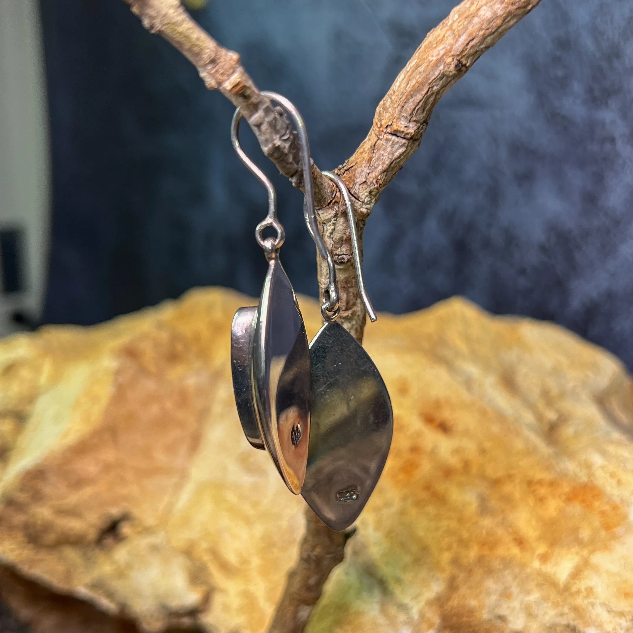 Sterling Silver Boulder Opal earrings