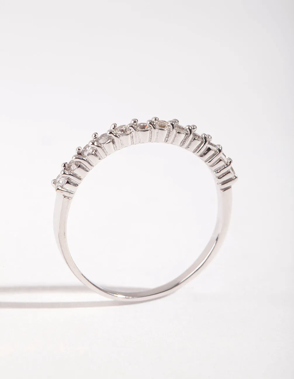 Sterling Silver Cubic Zirconia Engagement  Band Ring