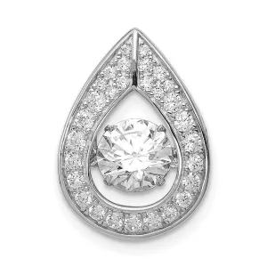 Sterling Silver Platinum-plated Vibrant Swarovski Zirconia & CZ Pendant
