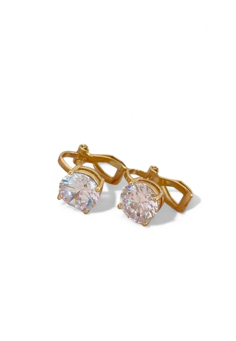 Stylish Cube-Shaped  Clip-On Earrings