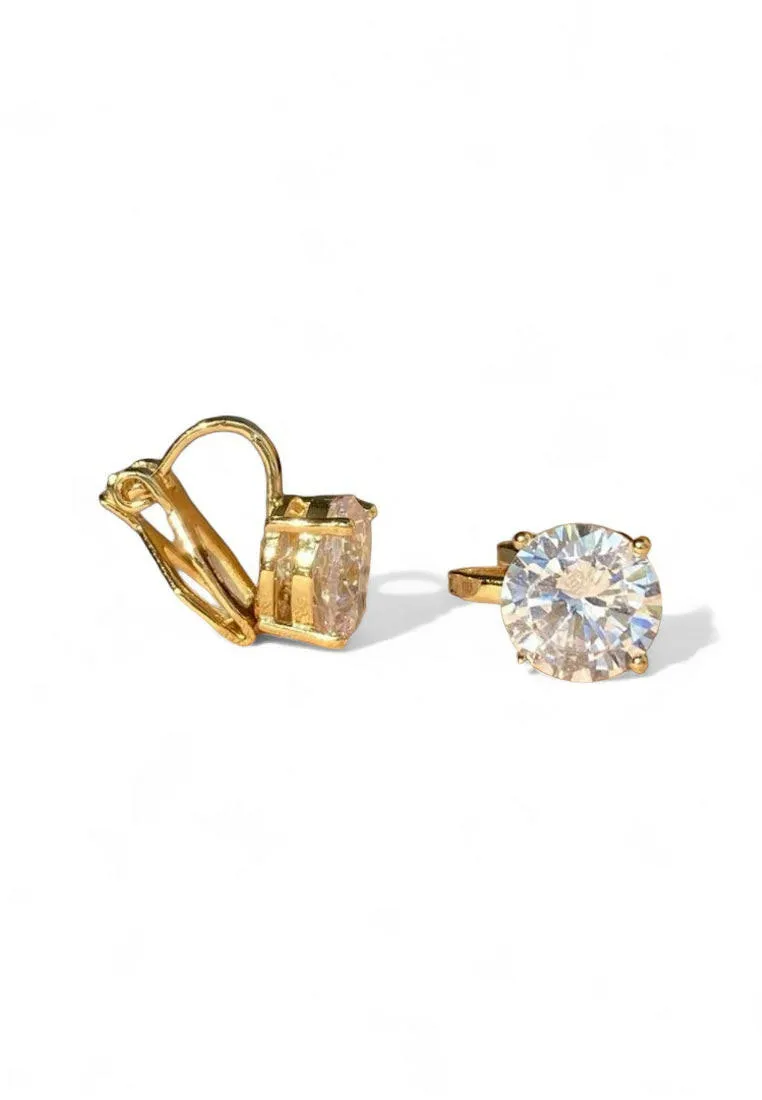 Stylish Cube-Shaped  Clip-On Earrings