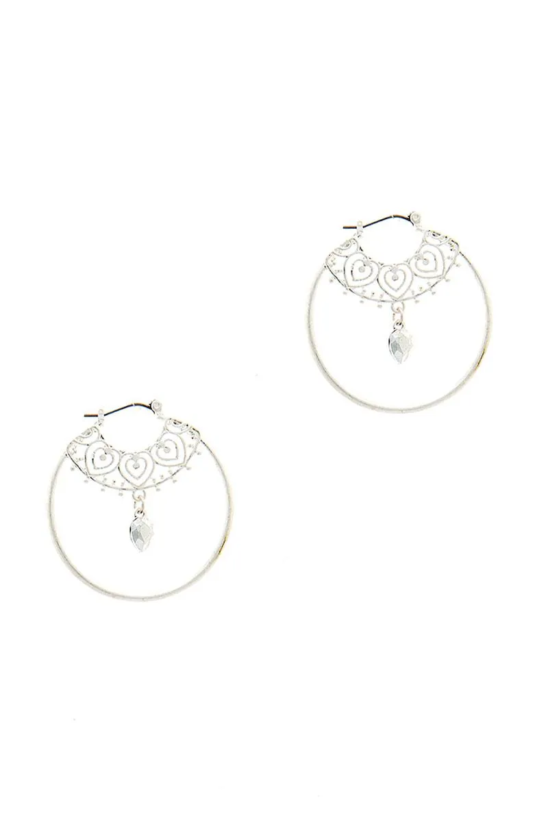 Stylish Fashion Rhinestone Hoop Earring