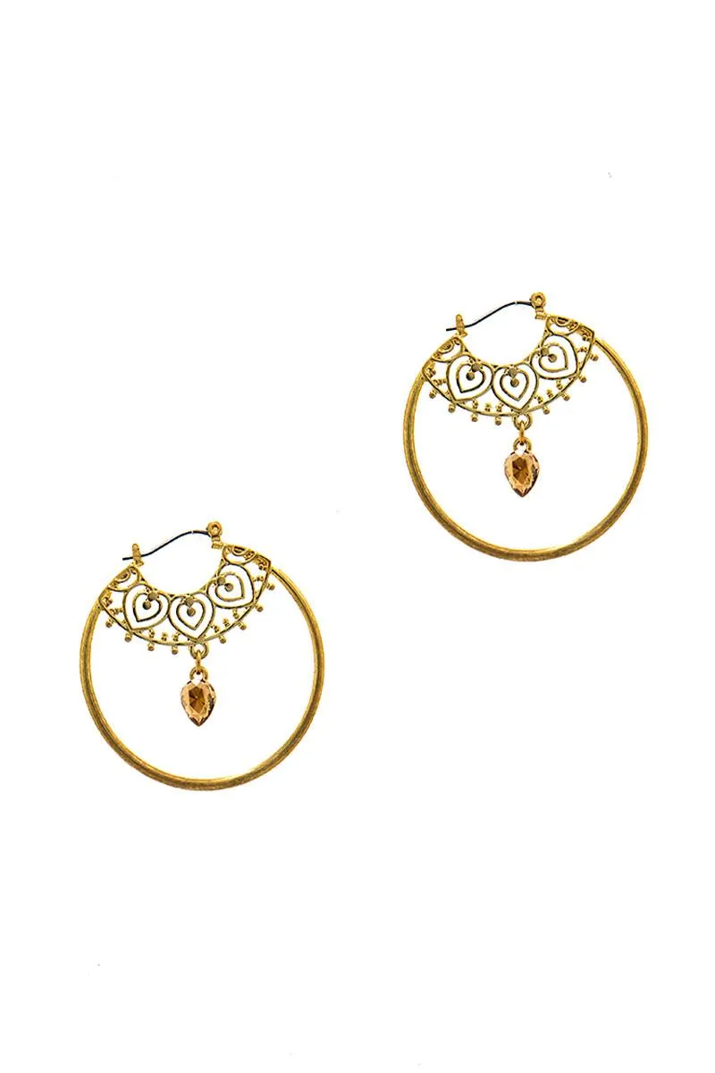 Stylish Fashion Rhinestone Hoop Earring