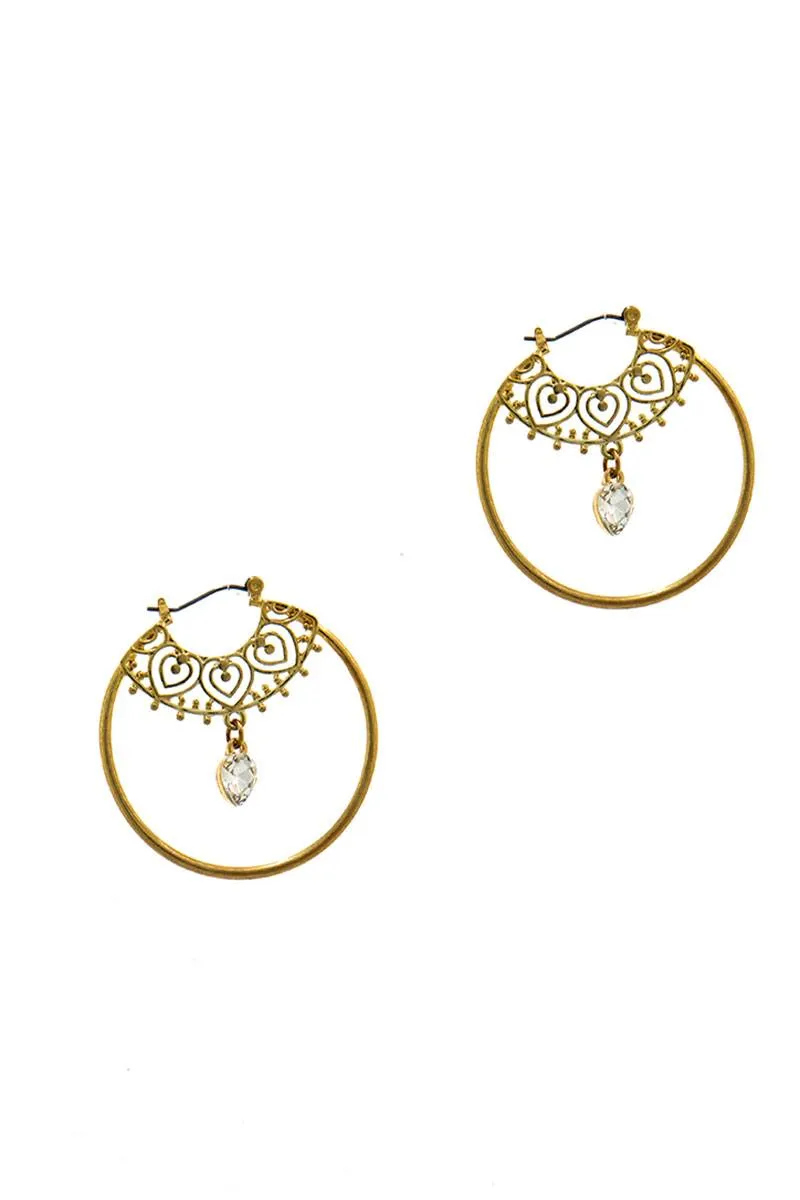 Stylish Fashion Rhinestone Hoop Earring