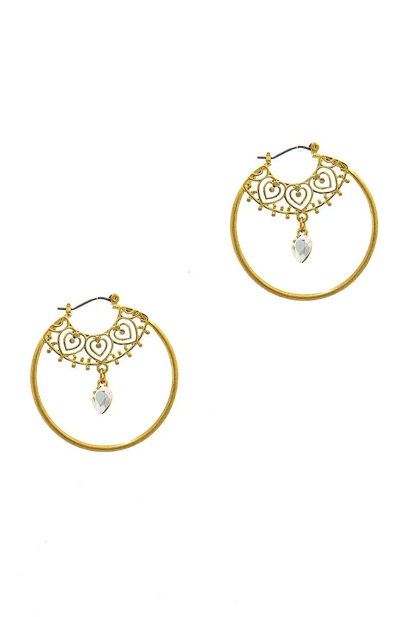 Stylish Fashion Rhinestone Hoop Earring