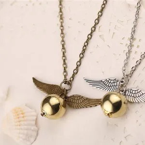 Stylish Harry Potter Collares Quidditch The Golden Snitch Pendant   Necklace