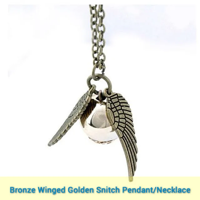 Stylish Harry Potter Collares Quidditch The Golden Snitch Pendant   Necklace