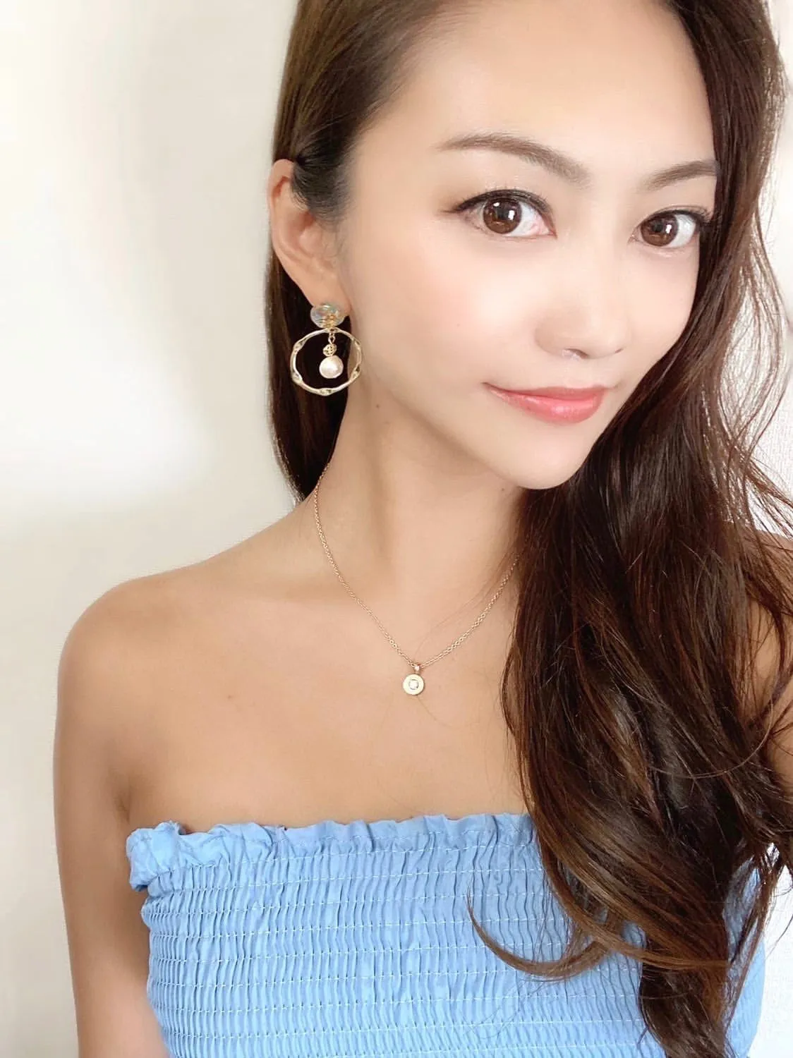 Suigetsu Hana ~ 2-way Pierced earrings with Ryukyu glass and cotton pearls