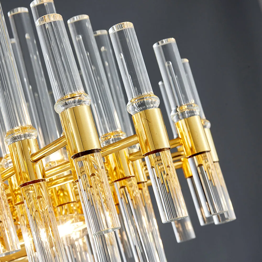 Summer In Santorini  Modern Chandelier Semi-Flushed Crystal Pendants
