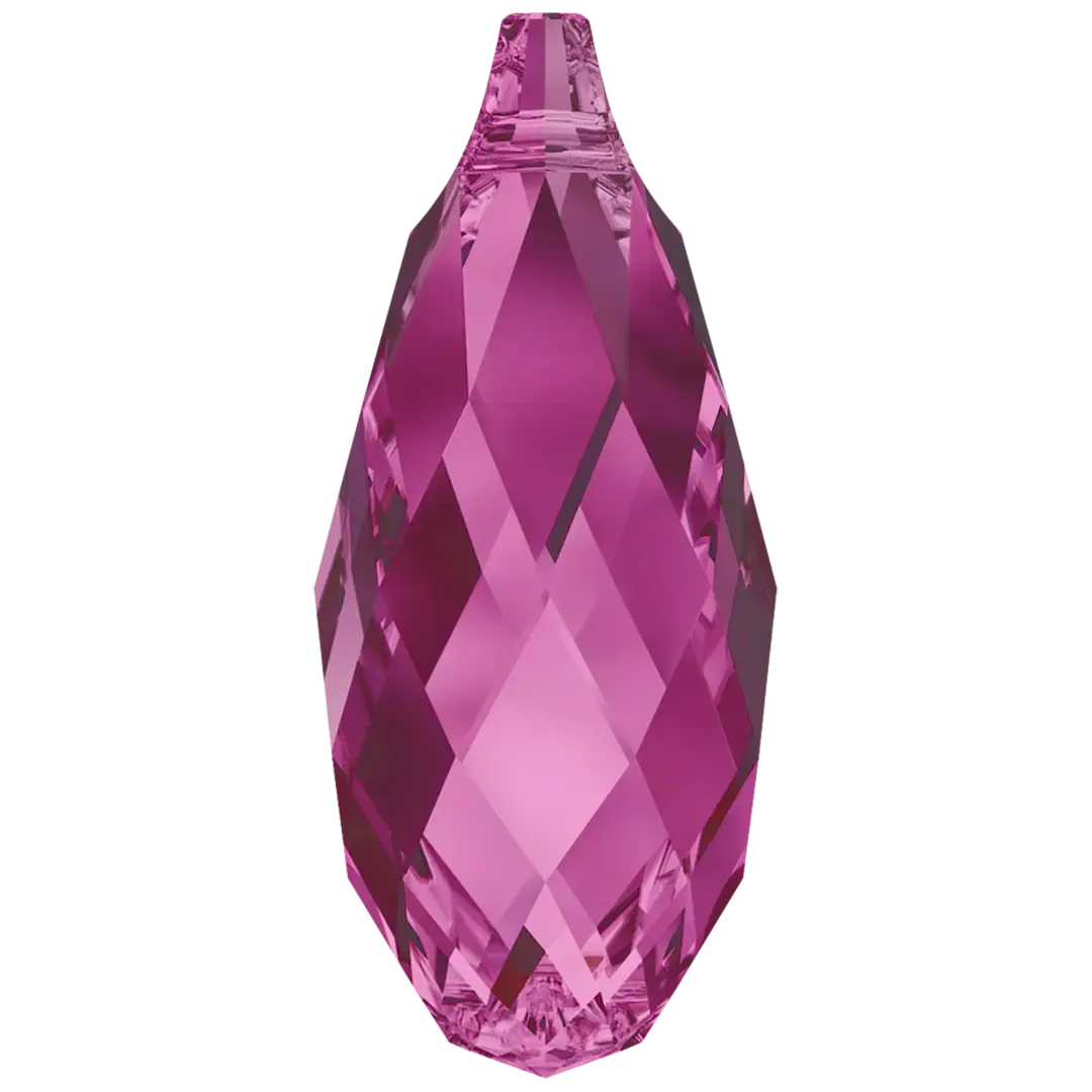 Swarovski Pendants Briolette (6010) Fuchsia
