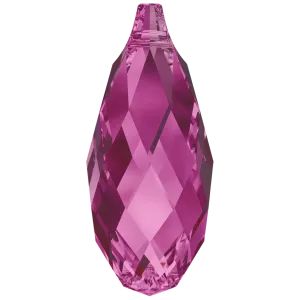 Swarovski Pendants Briolette (6010) Fuchsia