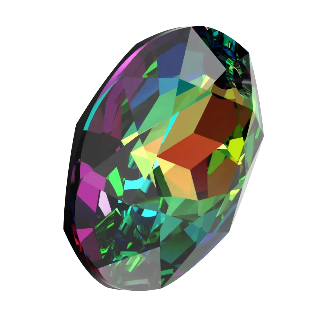 Swarovski Pendants Elliptic Cut (6438) Crystal Vitrail Medium P
