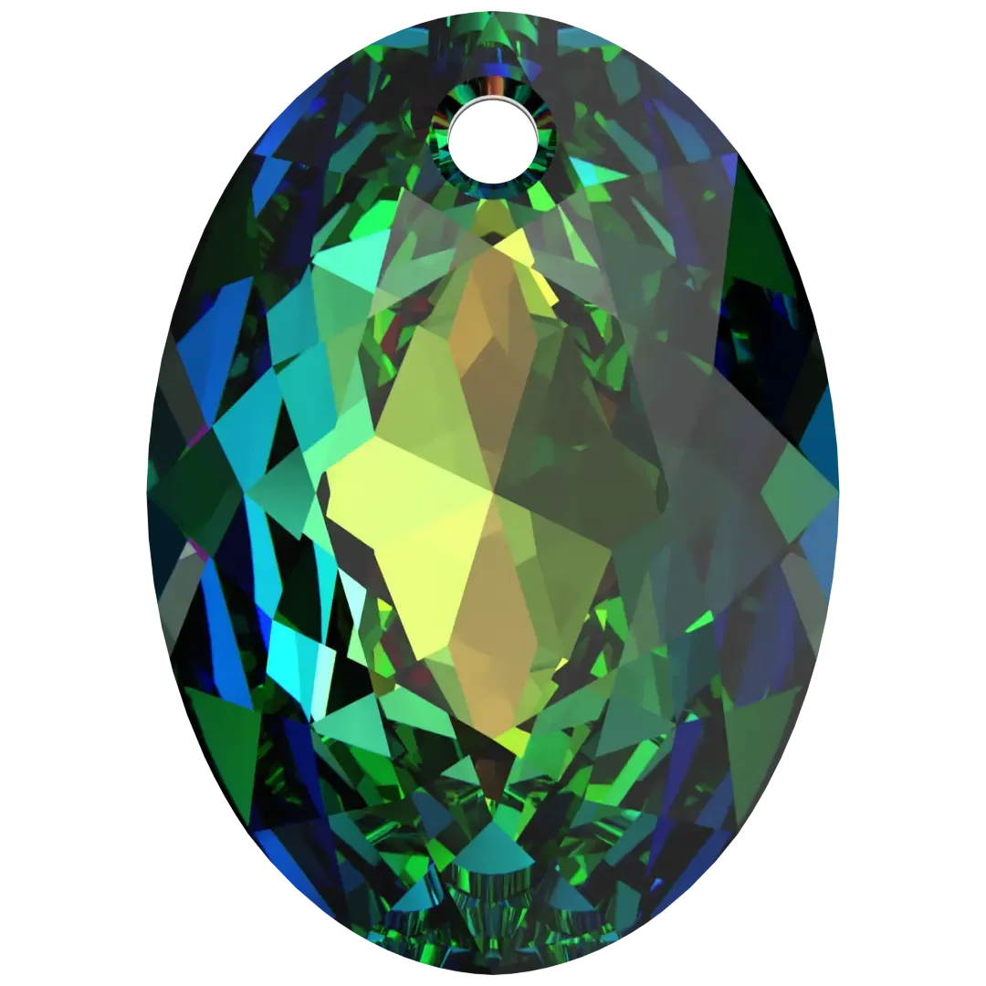 Swarovski Pendants Elliptic Cut (6438) Crystal Vitrail Medium P