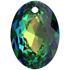 Swarovski Pendants Elliptic Cut (6438) Crystal Vitrail Medium P