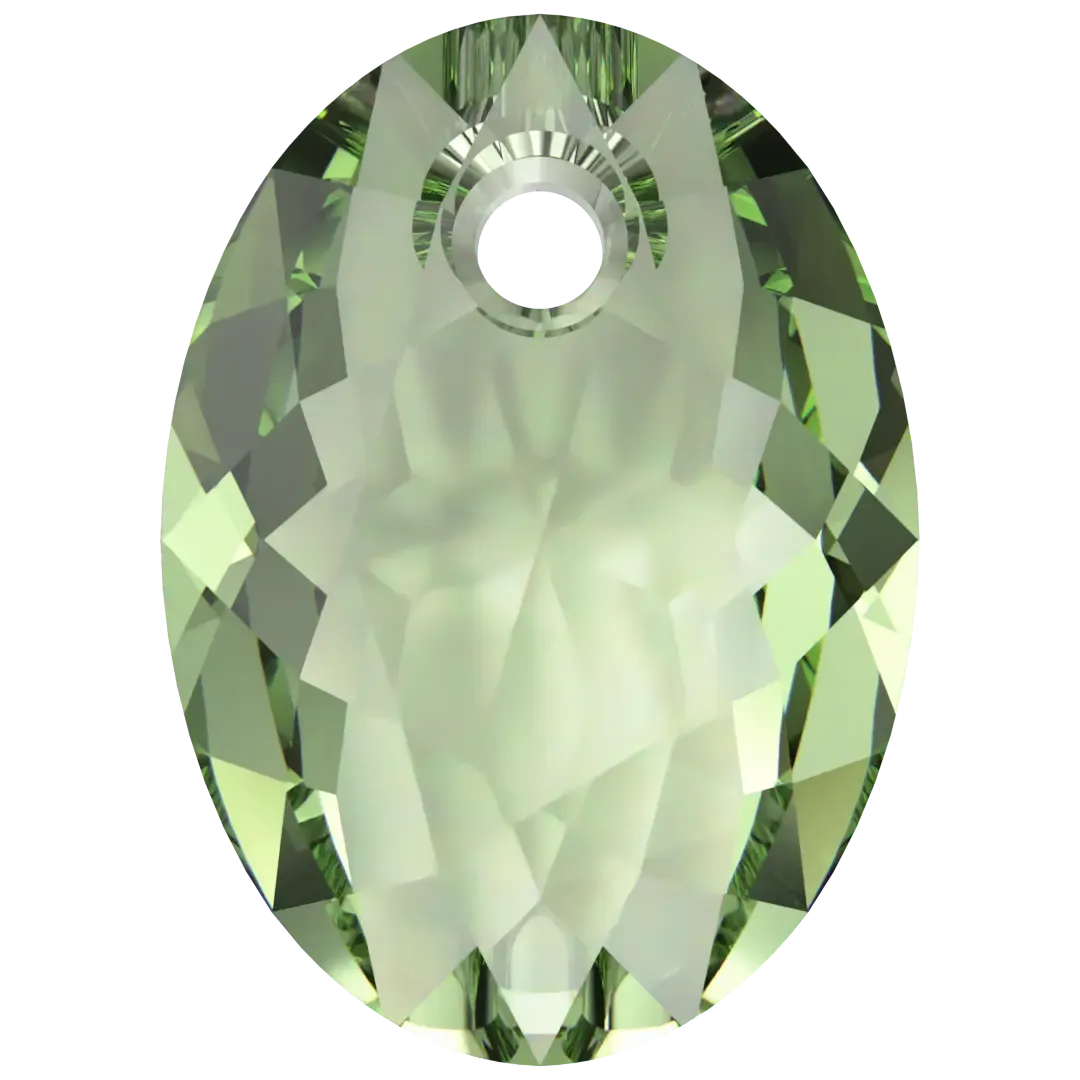 Swarovski Pendants Elliptic Cut (6438) Recreated Peridot