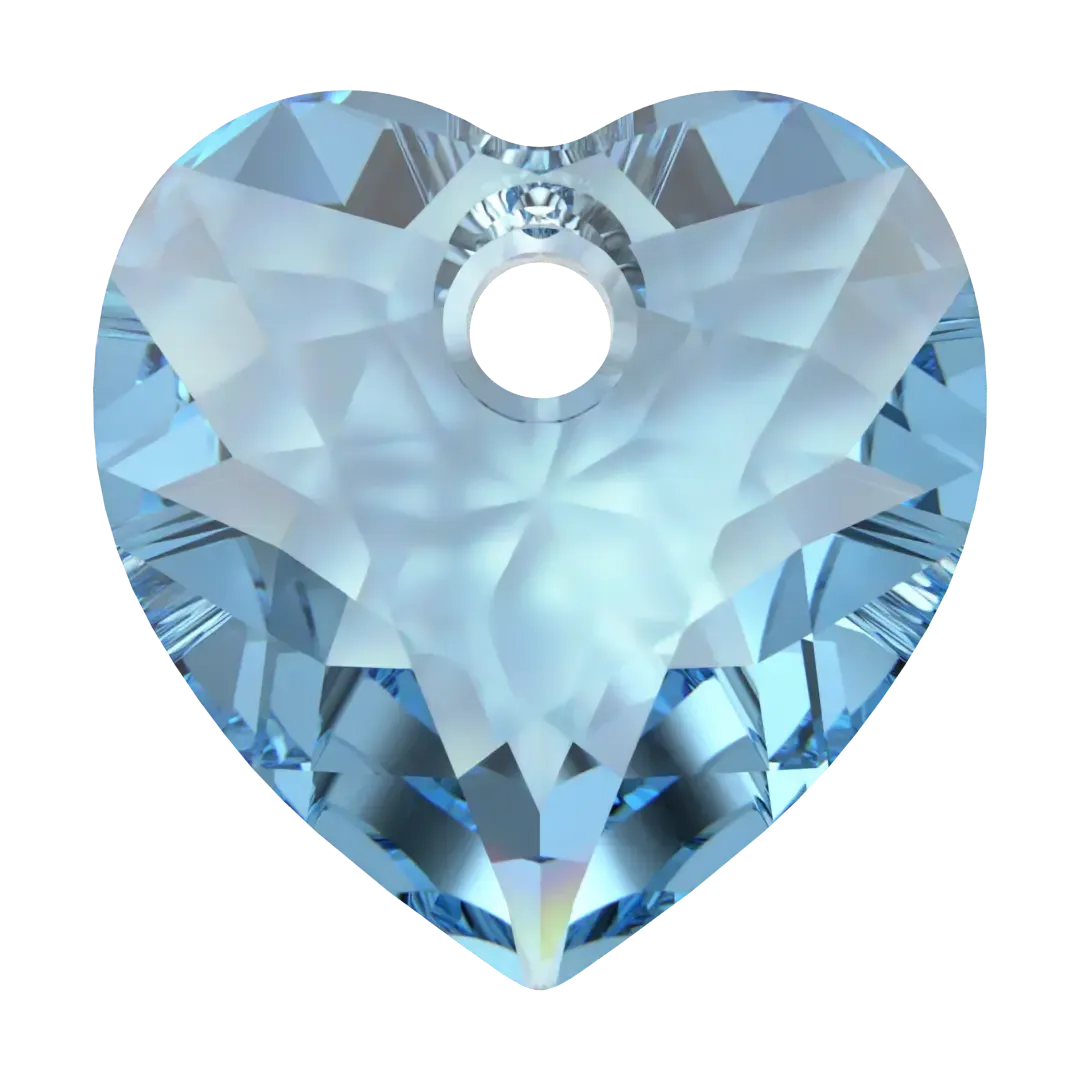 Swarovski Pendants Heart Cut (6432) Aquamarine
