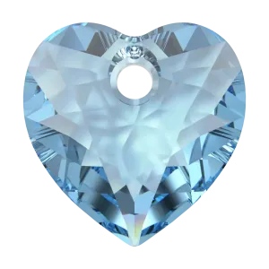 Swarovski Pendants Heart Cut (6432) Aquamarine