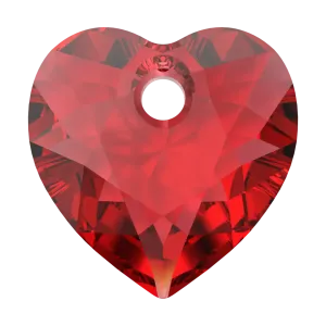 Swarovski Pendants Heart Cut (6432) Light Siam