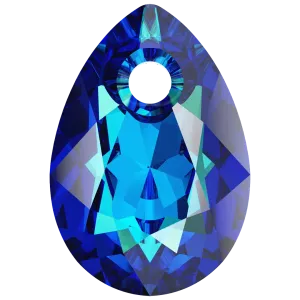 Swarovski Pendants Pear Cut (6433) Crystal Bermuda Blue P