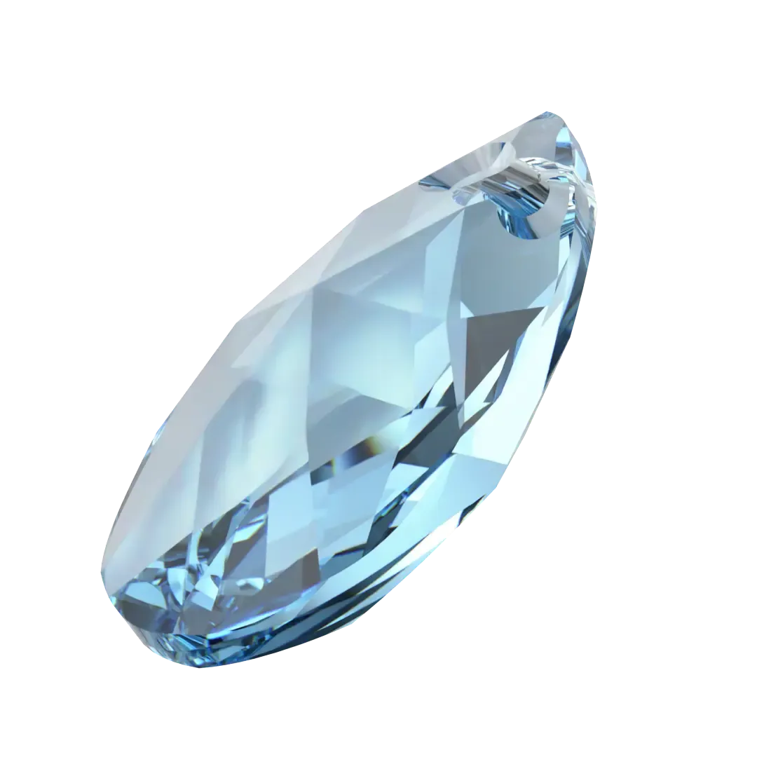Swarovski Pendants Peardrop (6106) Aquamarine