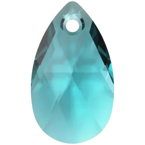 Swarovski Pendants Peardrop (6106) Blue Zircon