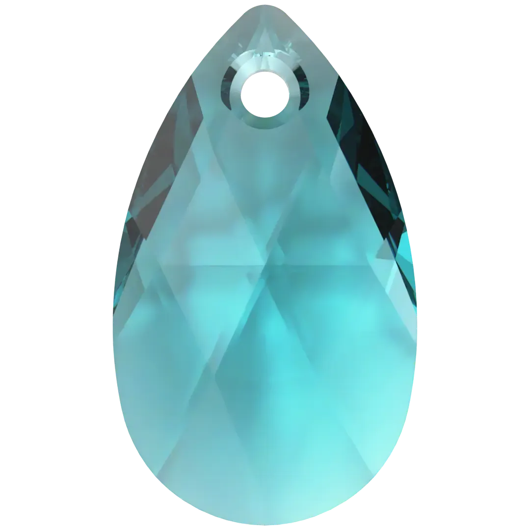 Swarovski Pendants Peardrop (6106) Blue Zircon