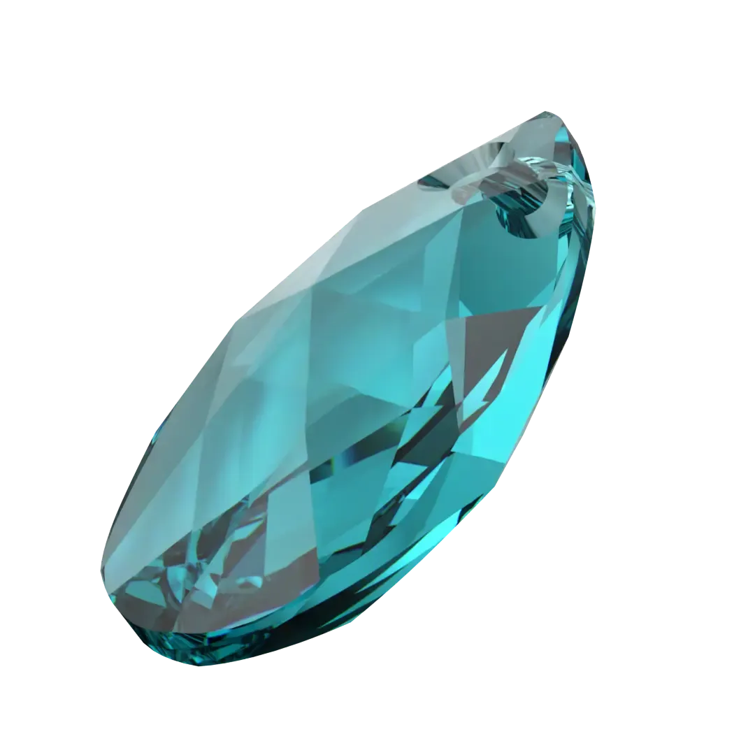 Swarovski Pendants Peardrop (6106) Blue Zircon