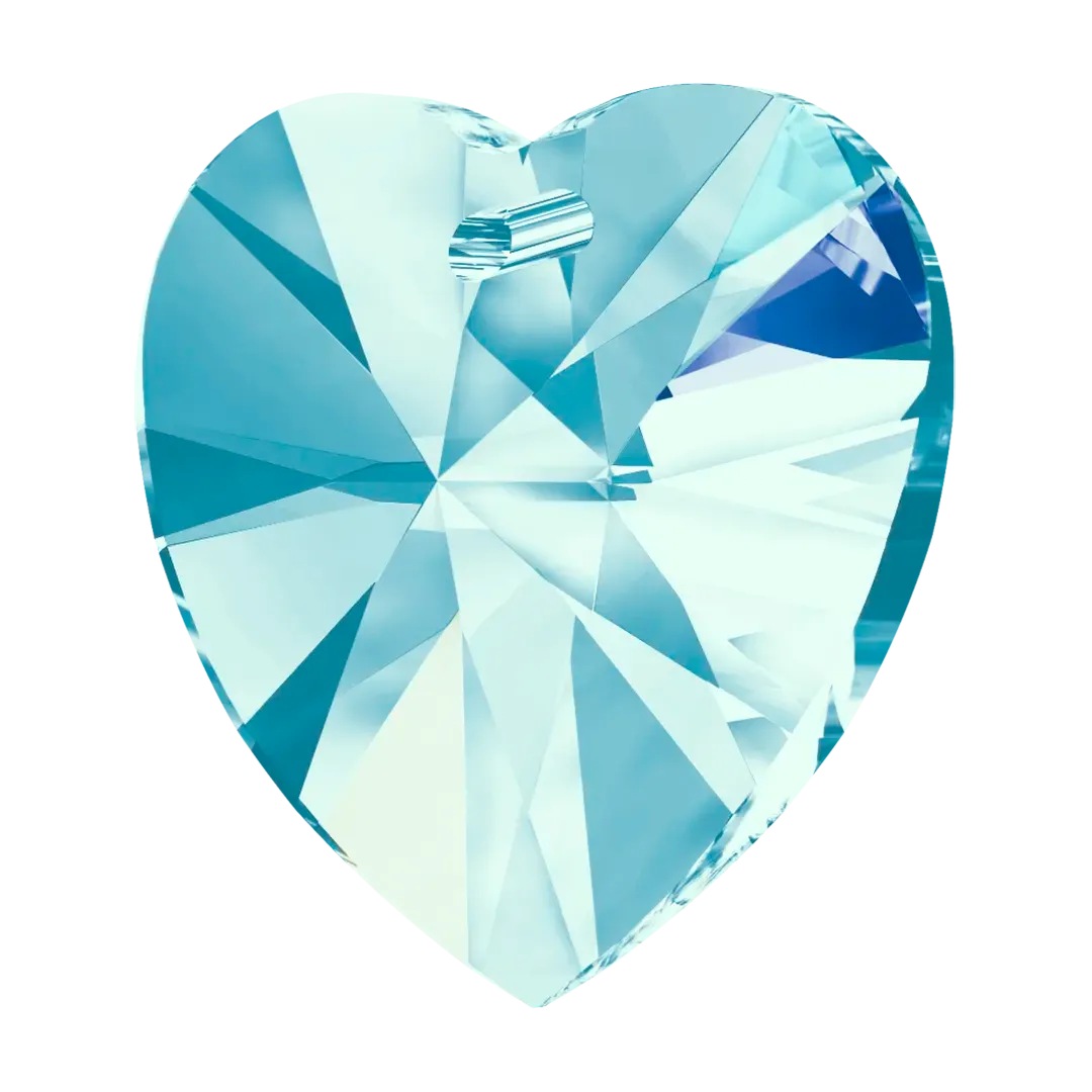 Swarovski Pendants Xilion Heart (6228) Aquamarine AB