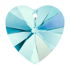 Swarovski Pendants Xilion Heart (6228) Aquamarine AB