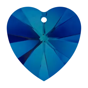 Swarovski Pendants Xilion Heart (6228) Crystal Bermuda Blue