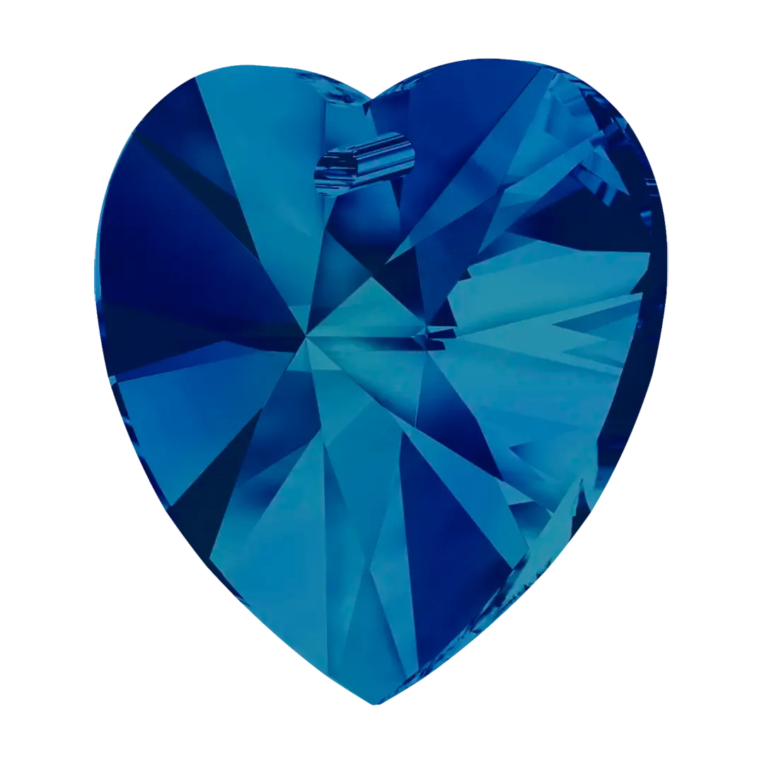 Swarovski Pendants Xilion Heart (6228) Crystal Bermuda Blue