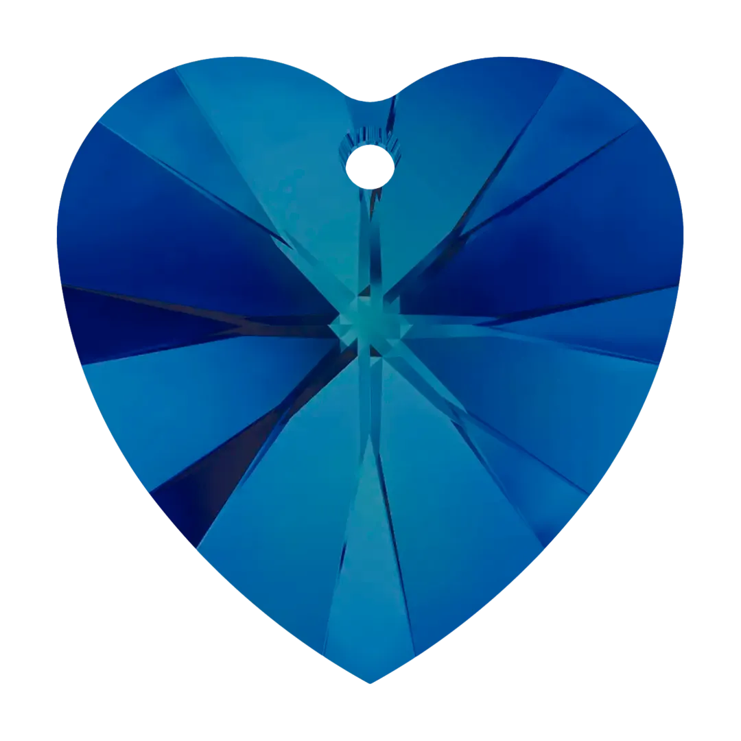 Swarovski Pendants Xilion Heart (6228) Crystal Bermuda Blue