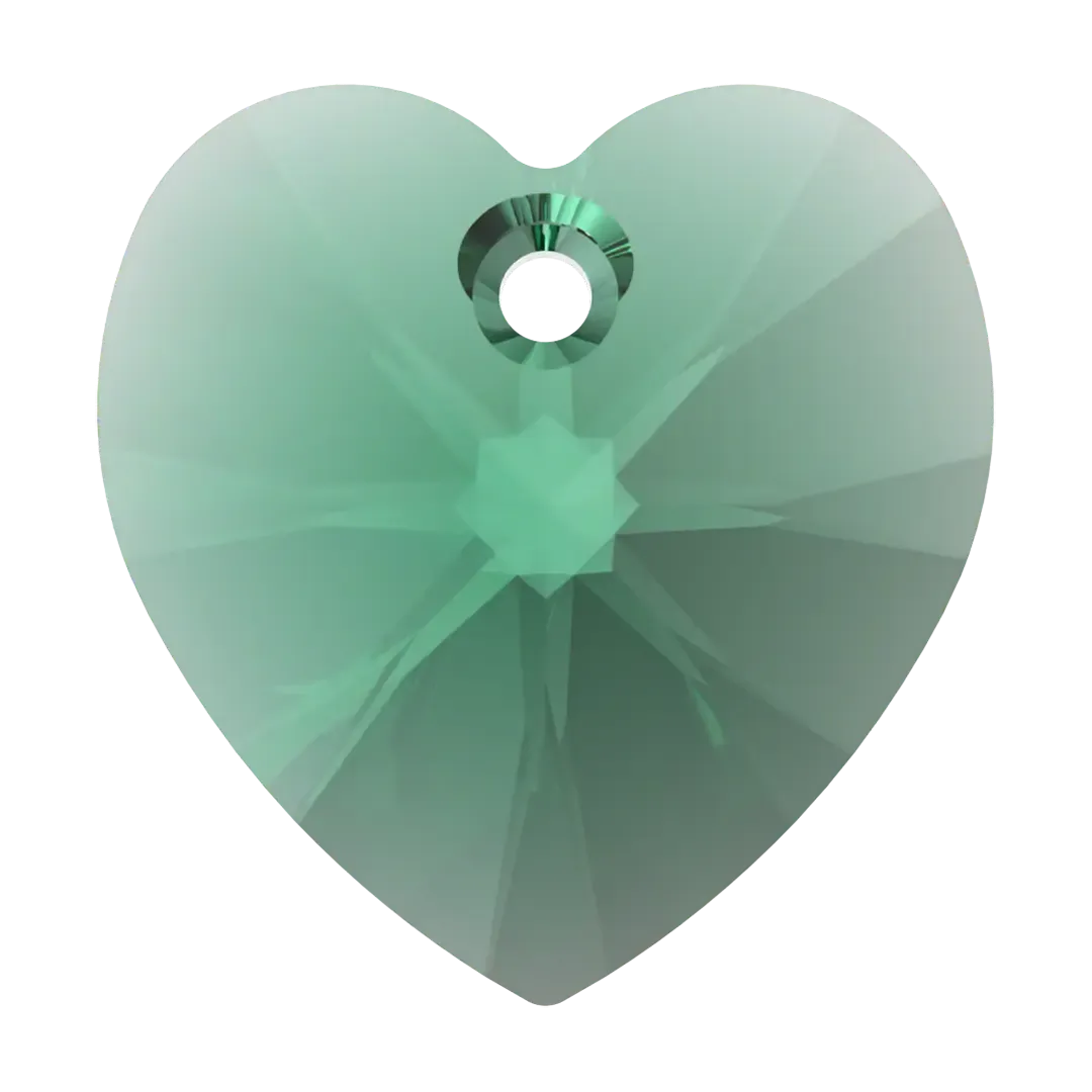 Swarovski Pendants Xilion Heart (6228) Majestic Green