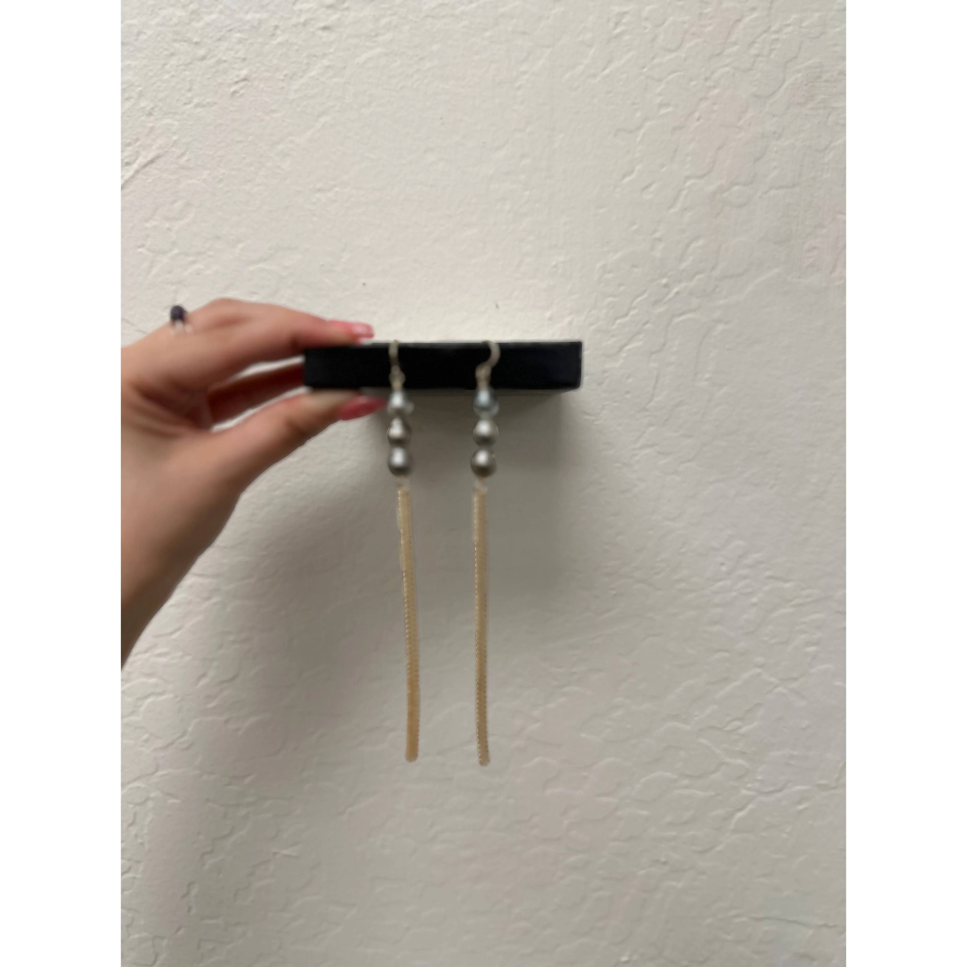 Tahitian Pearls Drop Earrings in 14k Gold