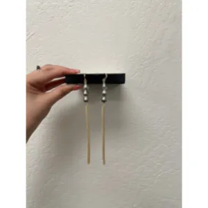 Tahitian Pearls Drop Earrings in 14k Gold