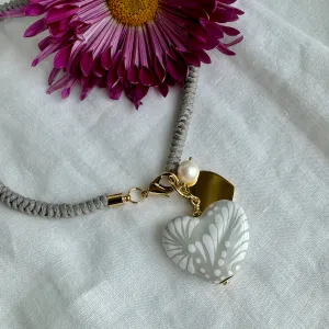Talavera Gris Pottery Necklace