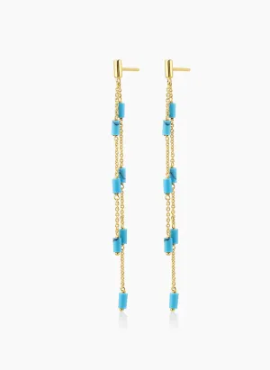 Tatum Bead Earrings - Turquoise