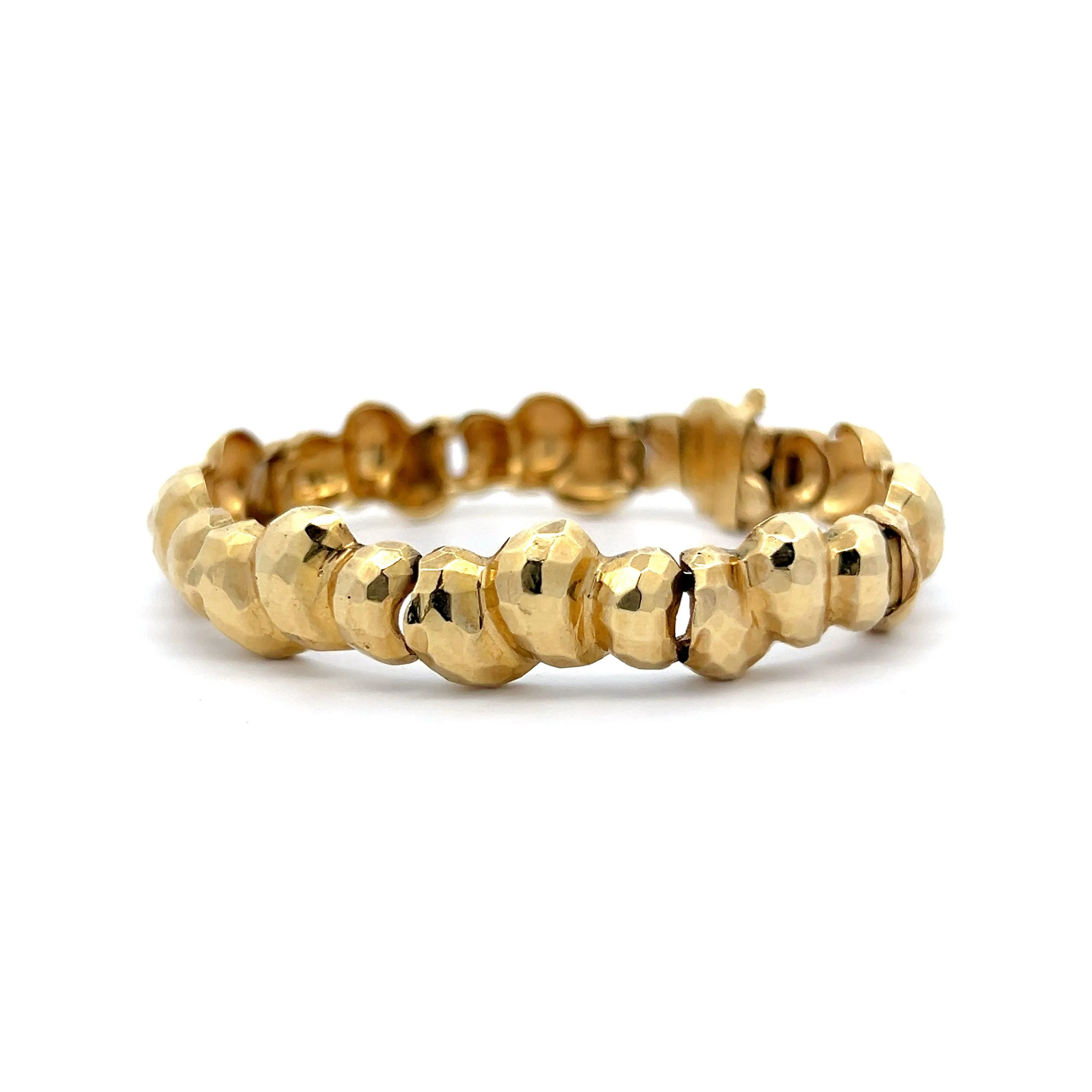 Textured Nugget Yellow Gold Bracelet